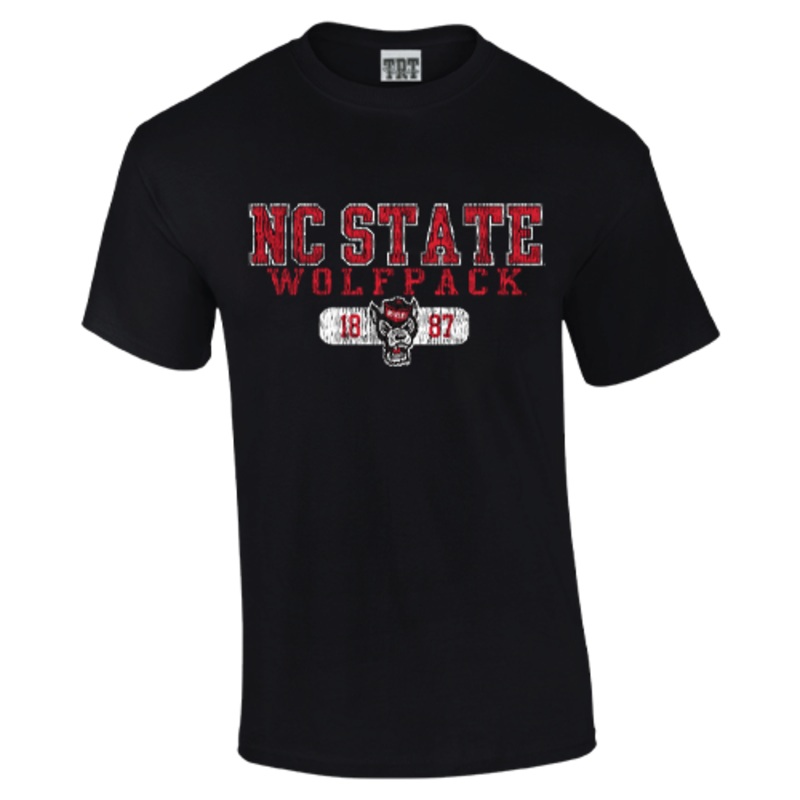 NC State Wolfpack Black 1887 Wolfhead T-Shirt