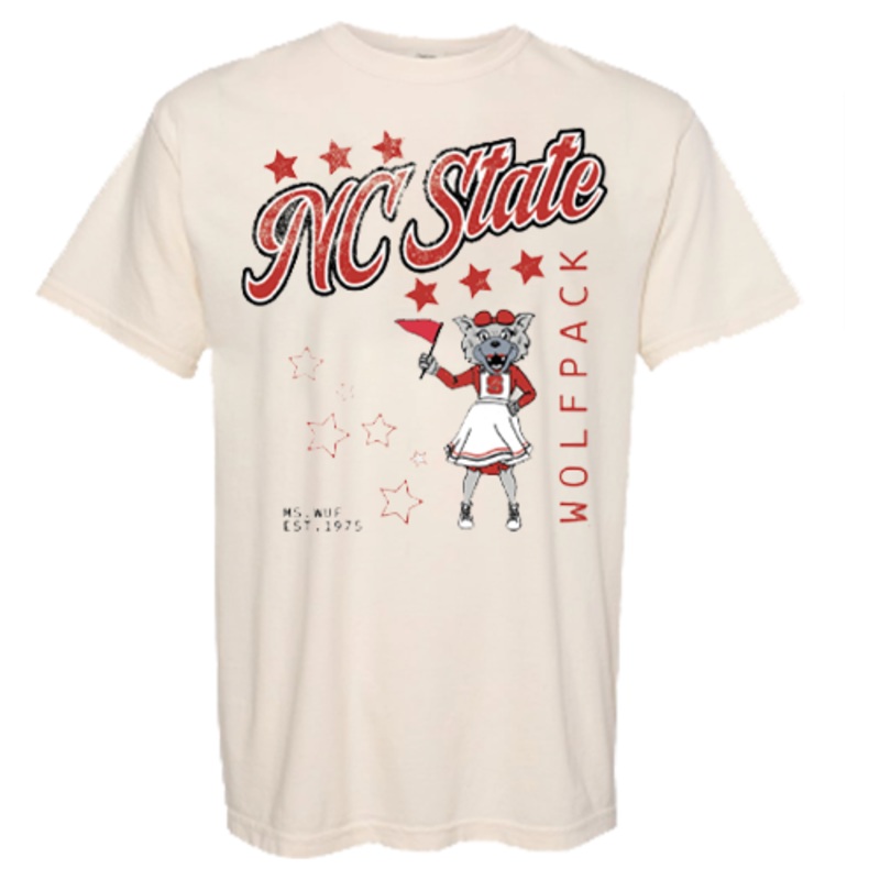 NC State Wolfpack Girl Tribe Eggshell Go NC State Ms. Wuf Youth T-shirt