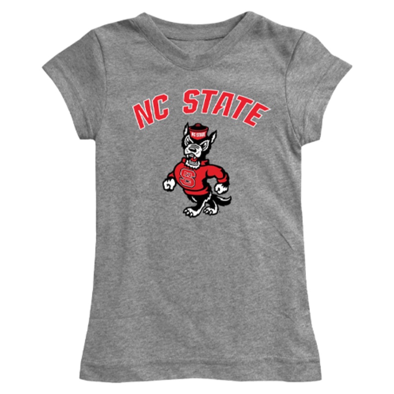 NC State Wolfpack Heather Grey Toddler Girl’s Lexie T-Shirt
