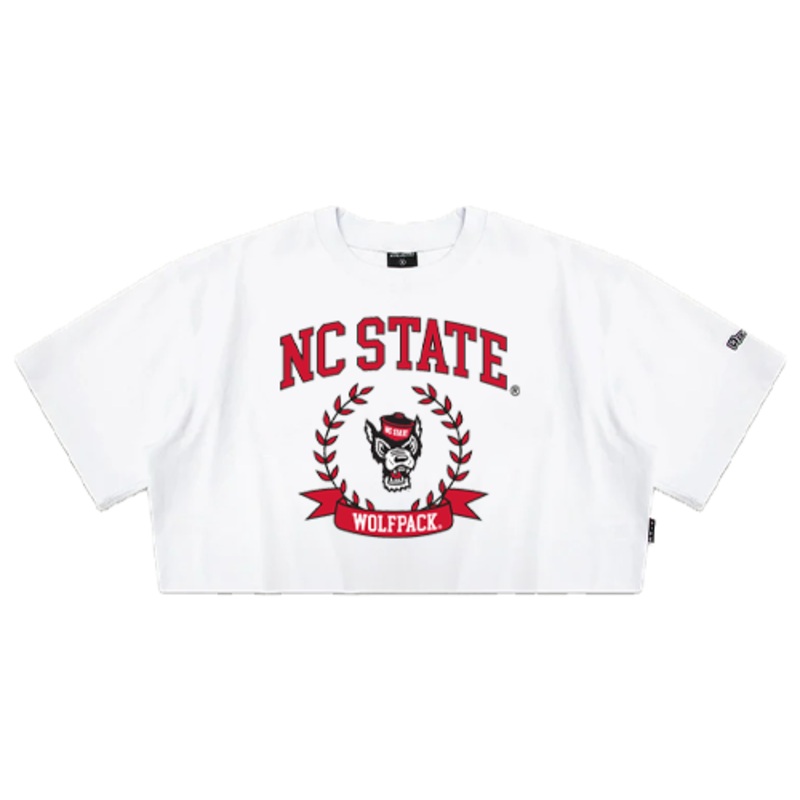 NC State Wolfpack Hype and Vice Women’s White Track Crop Top