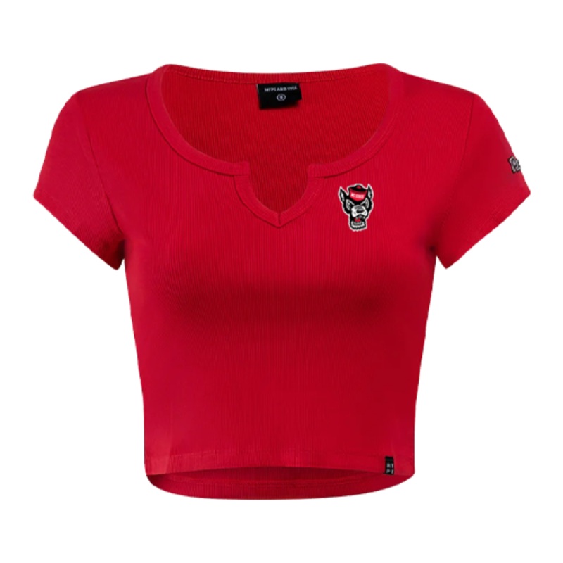 NC State Wolfpack Hype & Vice Women’s Red Wolfhead Cali Tee