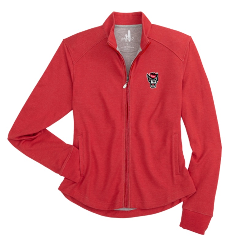 NC State Wolfpack johnnie-O Women’s Heathered Red Tomi Full Zip