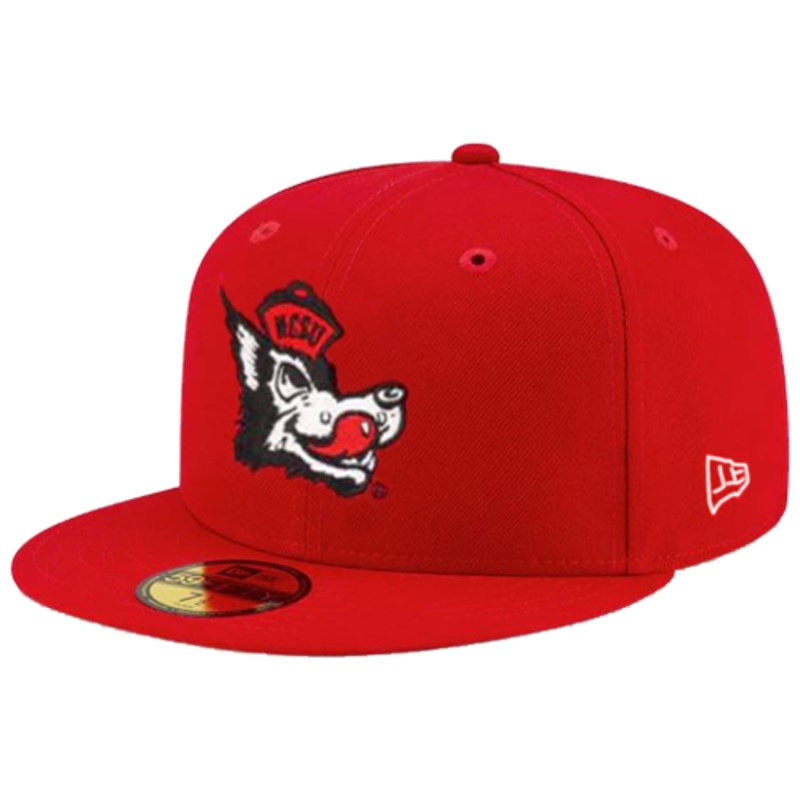 NC State Wolfpack New Era 59Fifty Red Slobbering Wolf Fitted Hat