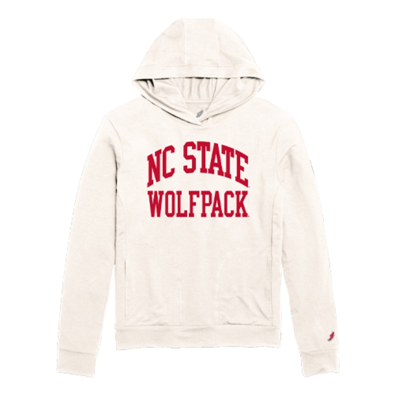 NC State Wolfpack Off-White Lightweight Jersey Hoodie