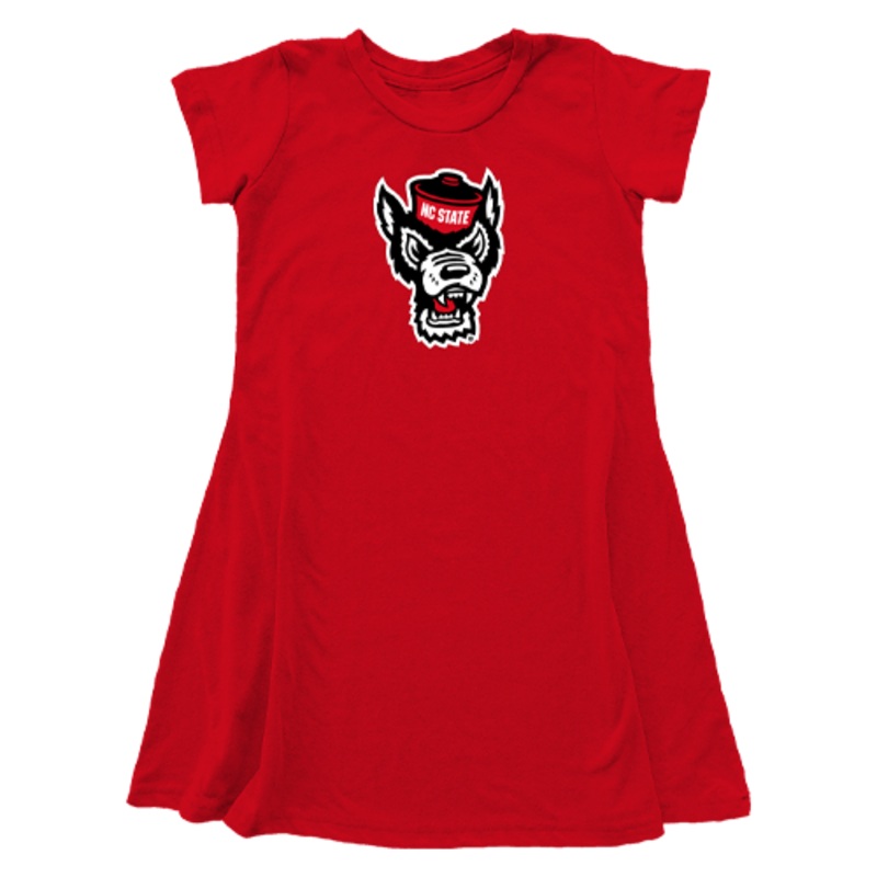NC State Wolfpack Red Toddler Girl’s Angie T-Shirt Dress