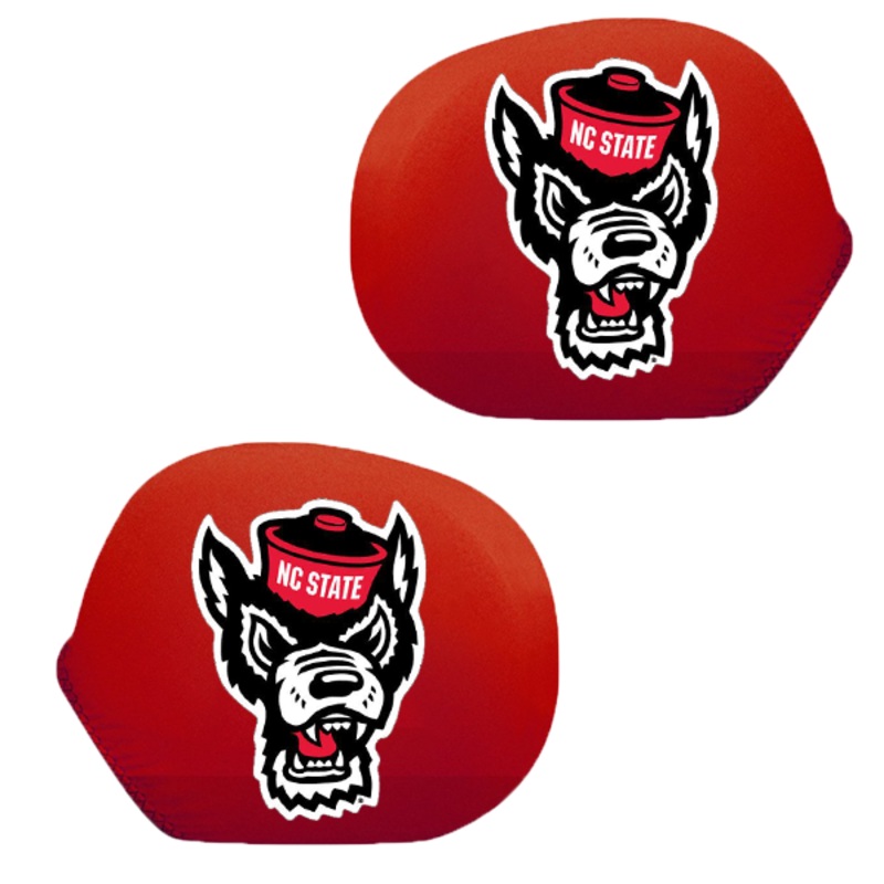 NC State Wolfpack Red Wolfhead Side Mirror Covers