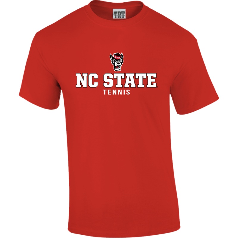 NC State Wolfpack Red Wolfhead Tennis T-Shirt