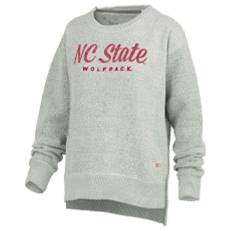NC State Wolfpack Women’s Oatmeal Torrington Amore Terry Fleece Crewneck