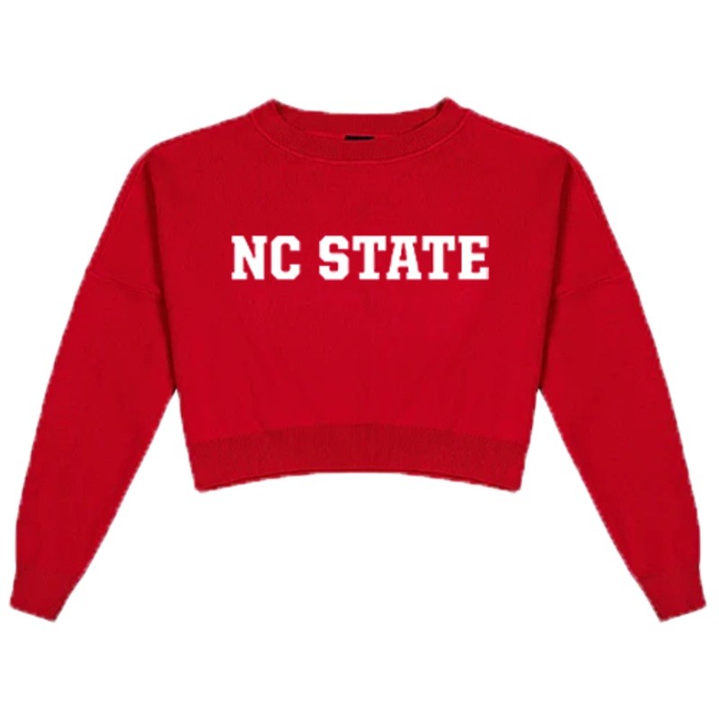 NC State Wolfpack Women’s Red Ivy Knit Cropped Sweater
