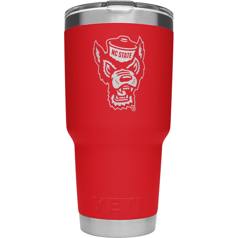 NC State Wolfpack YETI 30oz Red Wolfhead Rambler Tumbler
