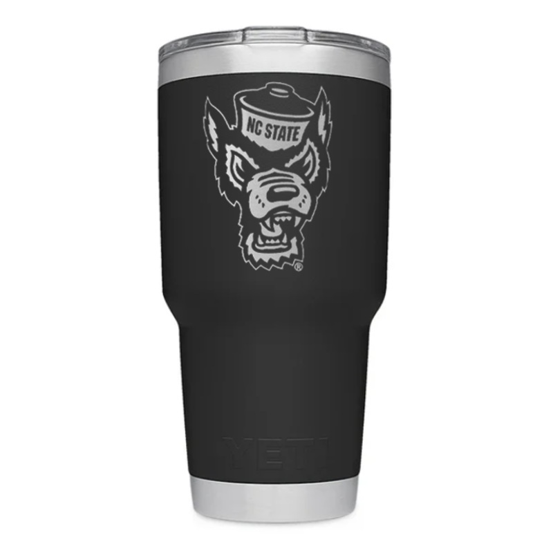 NC State Wolfpack Yeti Black Wolfhead 30oz Tumbler