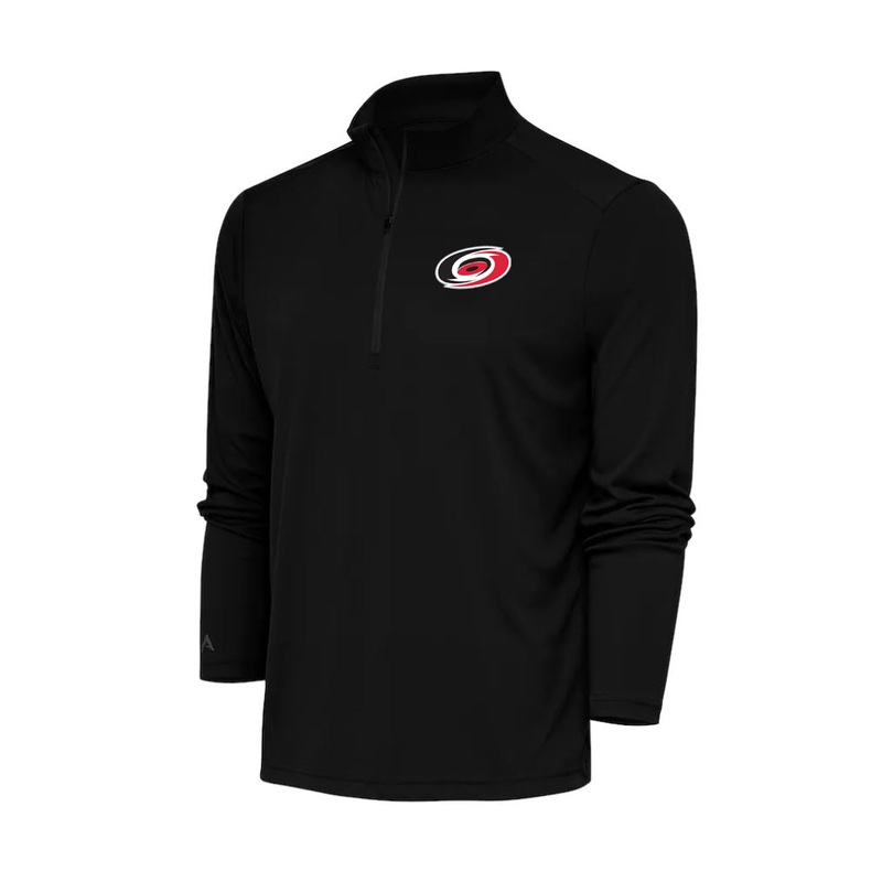 Carolina Hurricanes Antigua Black Tribute 1/4 Zip Pullover