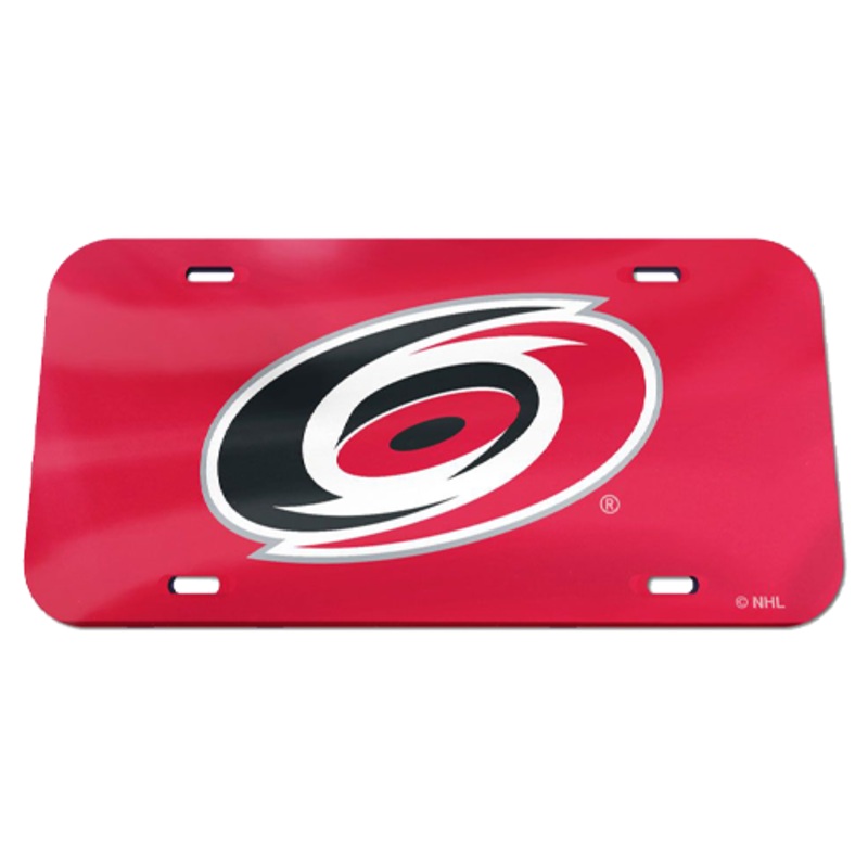 Carolina Hurricanes Red Laser Cut License Plate