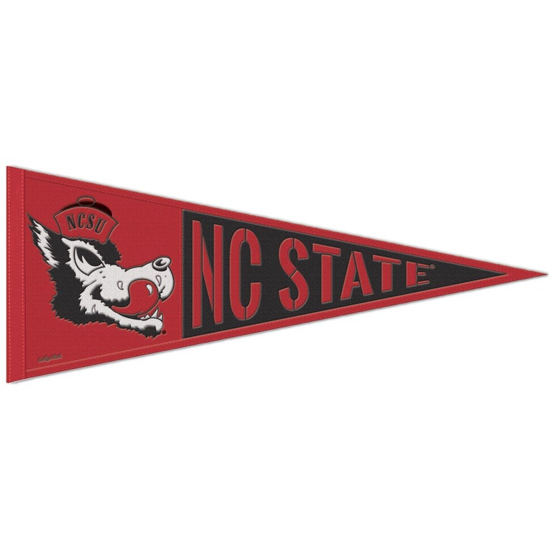 NC State Wolfpack 13×32 Slobbering Wolf Wool Pennant