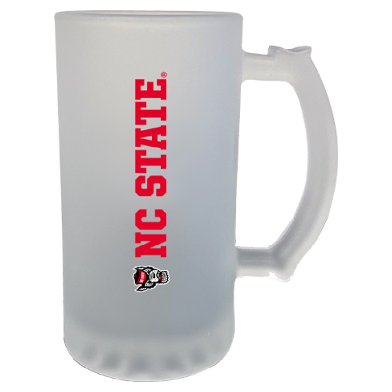 NC State Wolfpack 16oz Frosted Glass Beer Mug