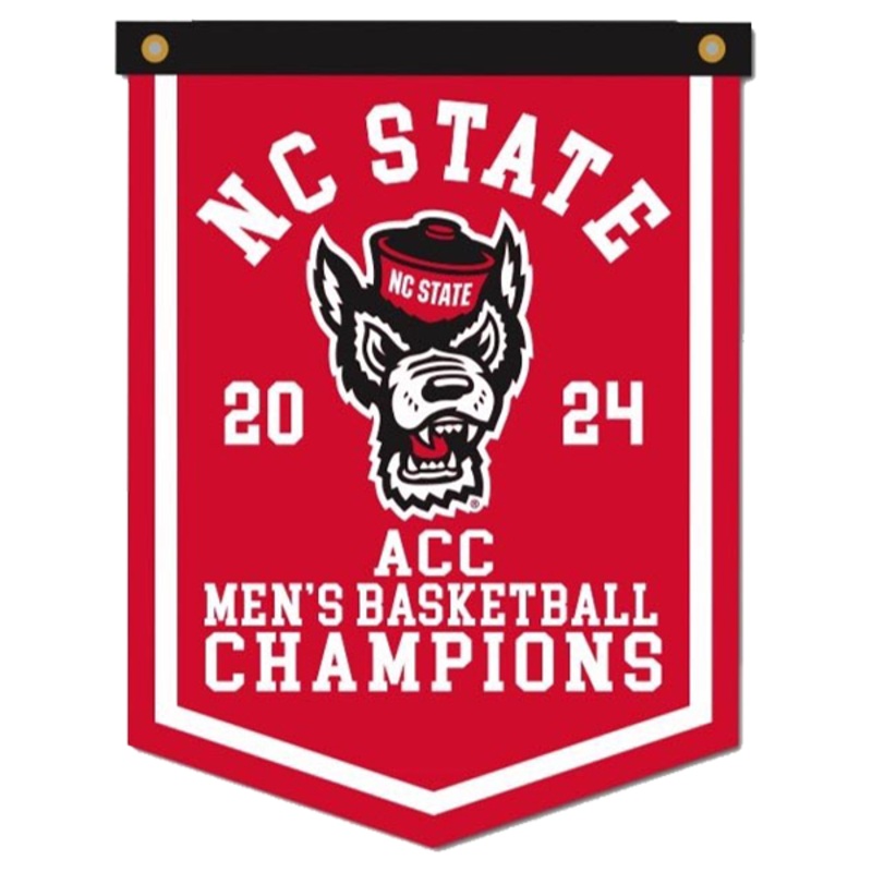 NC State Wolfpack 2024 18×24 ACC Men’s Tournament Champions Banner