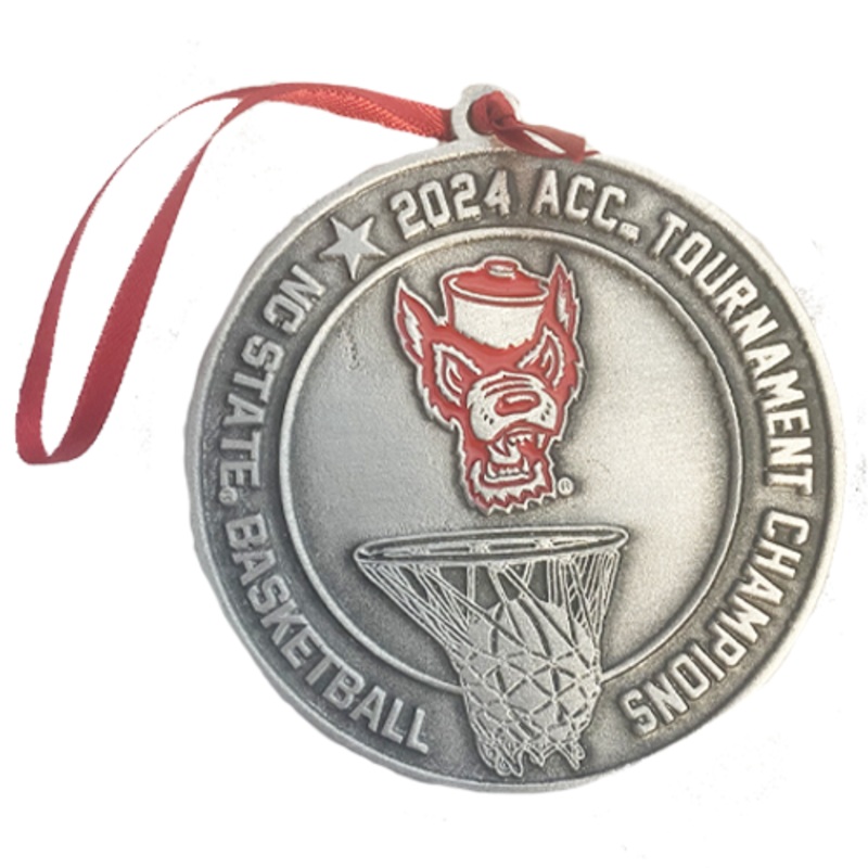 NC State Wolfpack 2024 ACC Men’s Basketball Champions Pewter Ornament