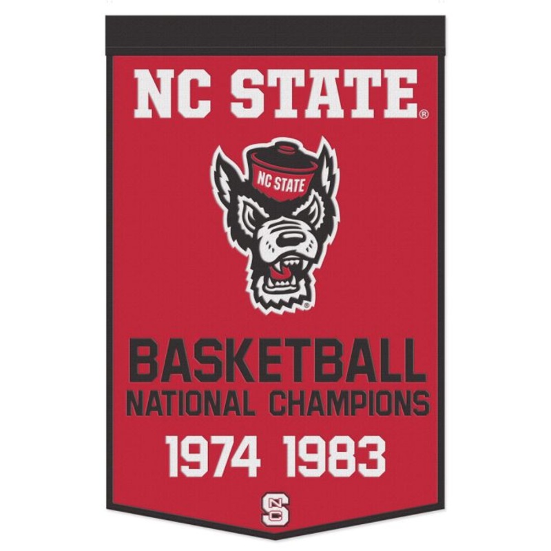 NC State Wolfpack 24×38 Basketball National Champions Wool Banner