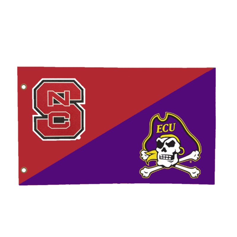 NC State Wolfpack 3’x5′ NC State/ECU House Divided Flag