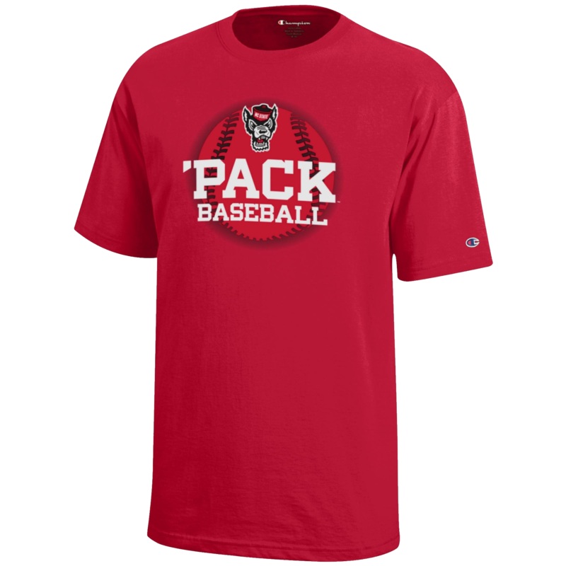 NC State Wolfpack Champion Scarlet ‘Pack Baseball Youth T-Shirt
