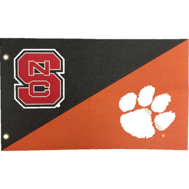 NC State Wolfpack Clemson House Divided 3’X5′ Flag