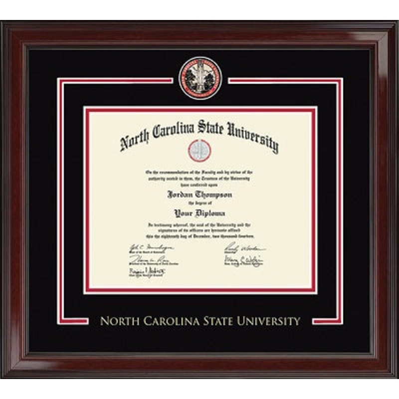 NC State Wolfpack Medallion Showcase Diploma Frame