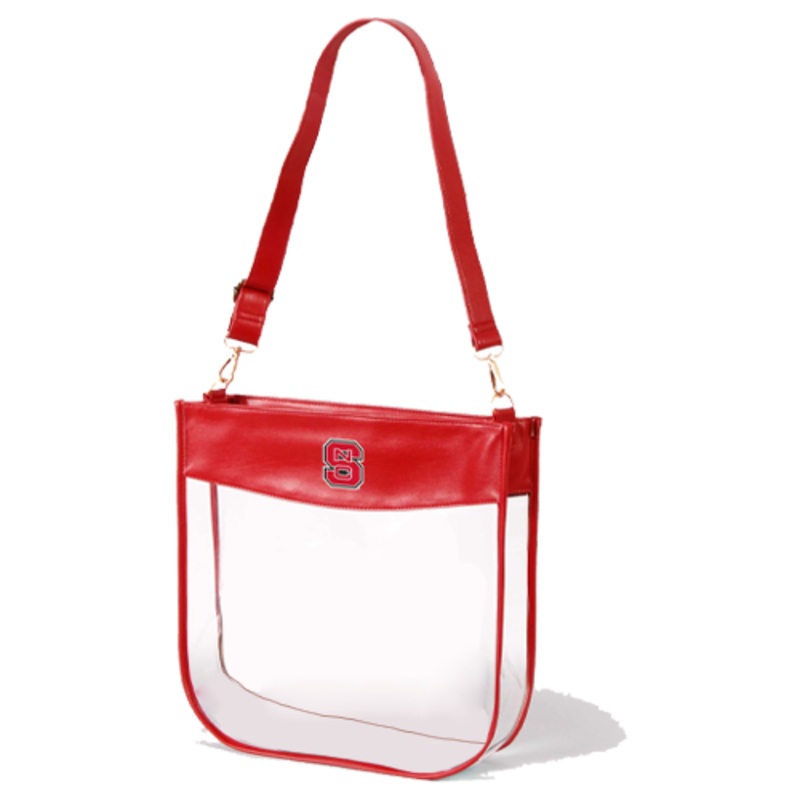 NC State Wolfpack Red Block S Kate Clear Purse