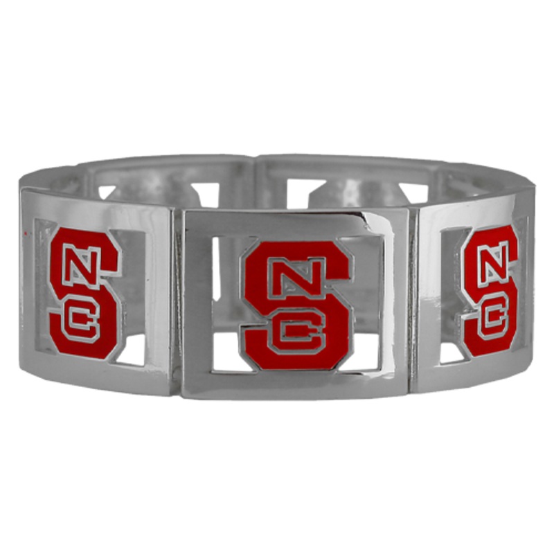 NC State Wolfpack Square Block S Bracelet