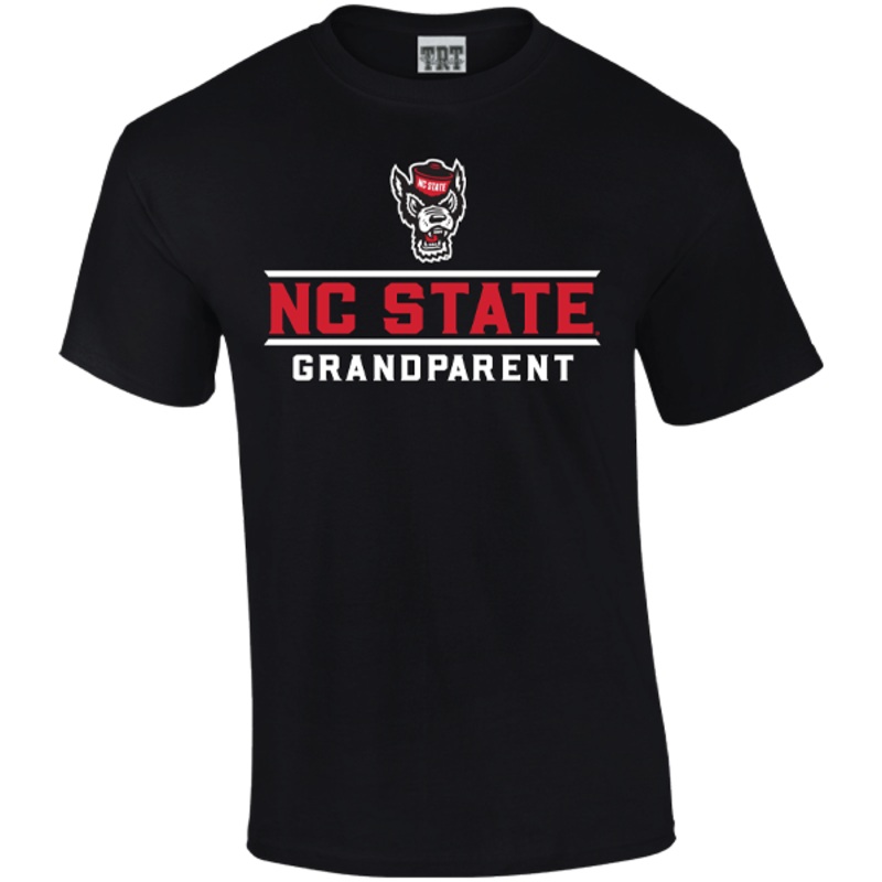 NC State Wolfpack TRT Black Wolfhead Grandparent T-Shirt