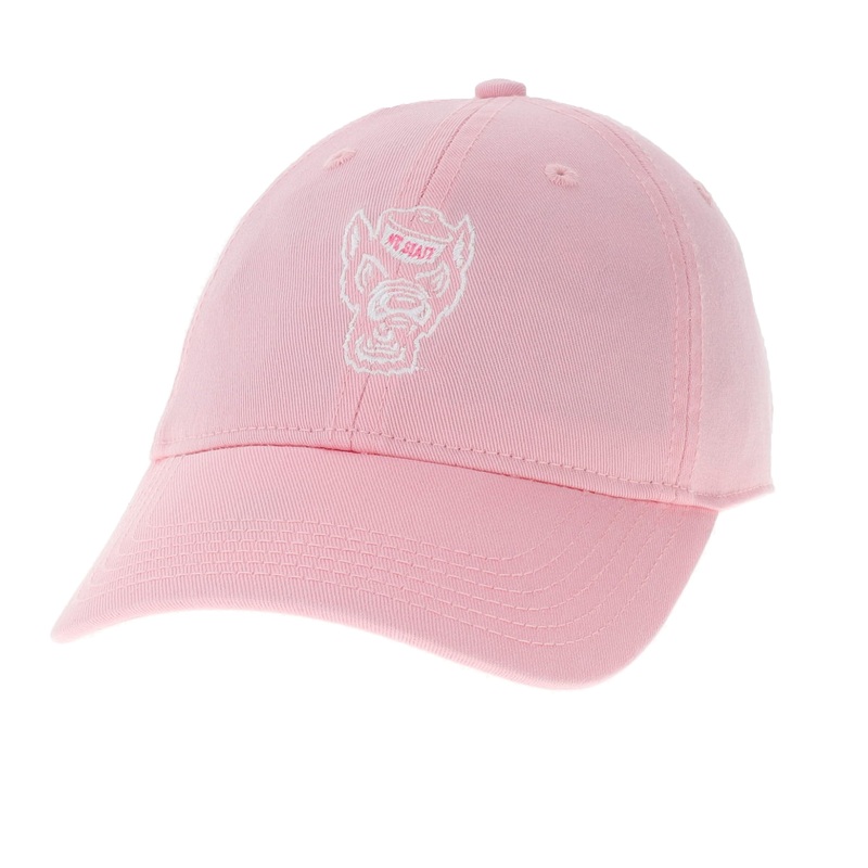 NC State Wolfpack Women’s Pink Wolfhead Relaxed Twill Adjustable Hat