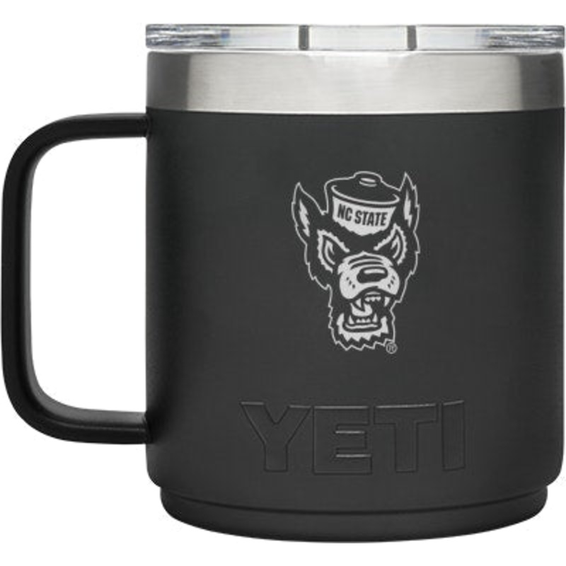 NC State Wolfpack Yeti Black Wolfhead Rambler 10 oz Mug