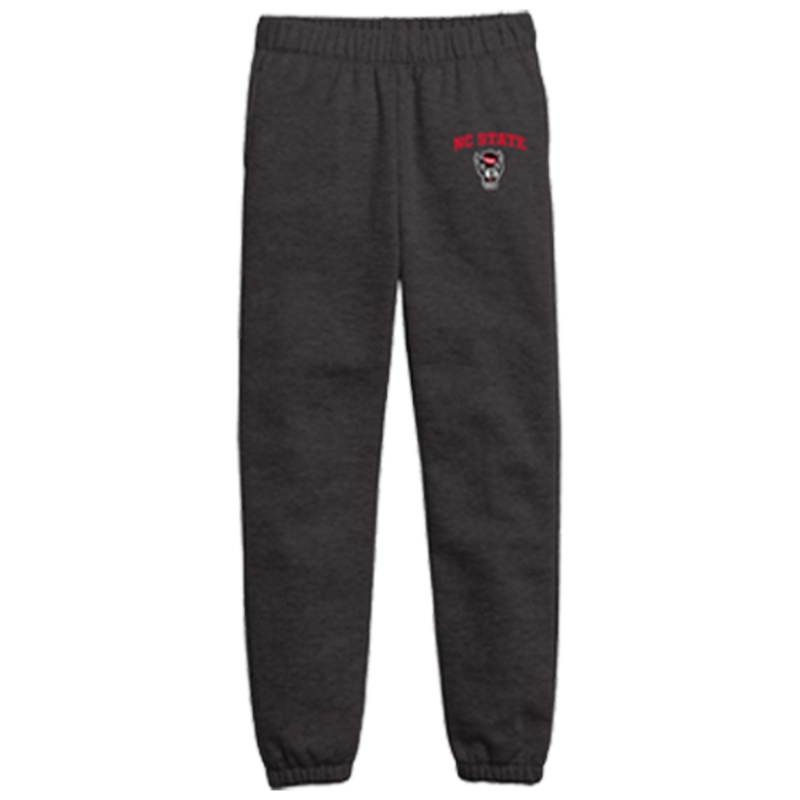 NC State Wolfpack Youth Black Wolfhead Sweatpants