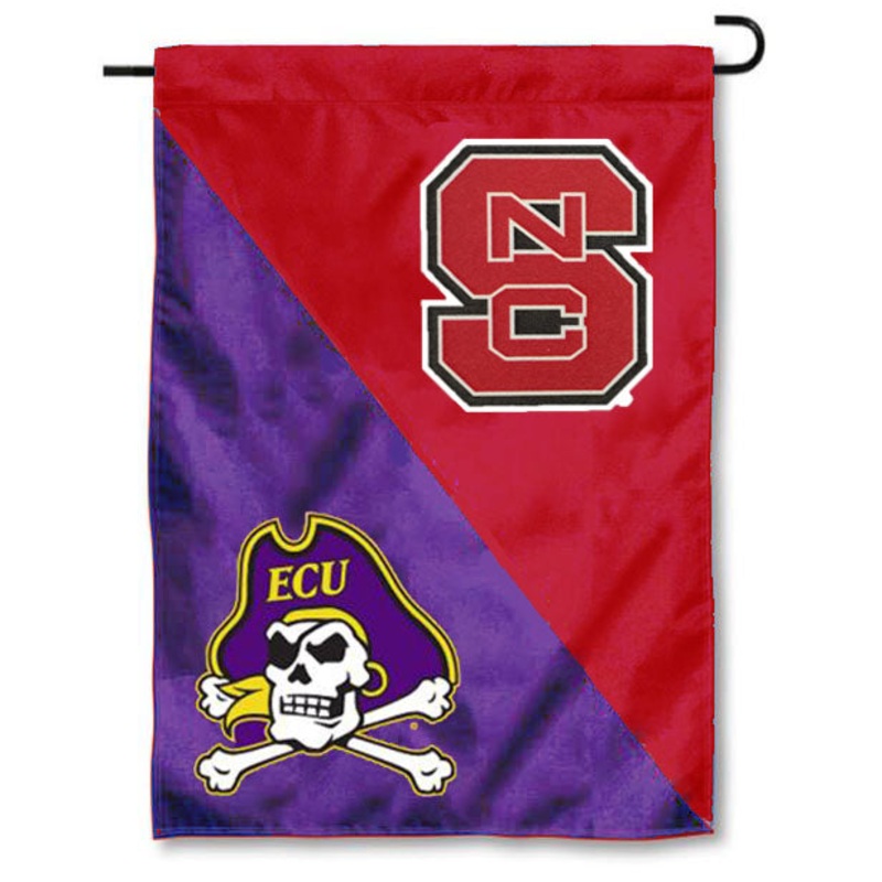 NC State Wolfpack 13×18 NC State/ECU House Divided Garden Flag