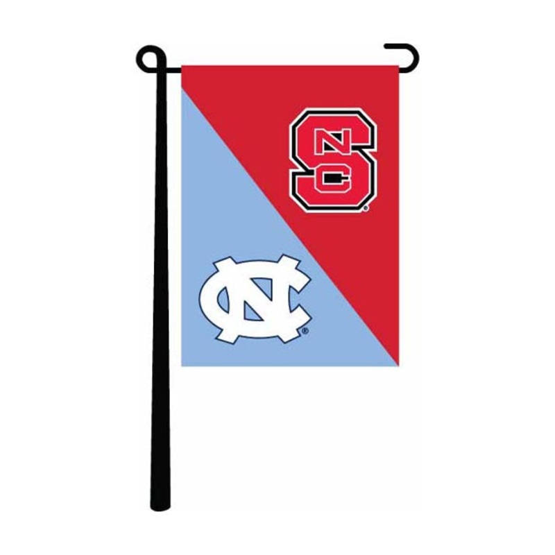 NC State Wolfpack 13×18 NC State/UNC House Divided Garden Flag