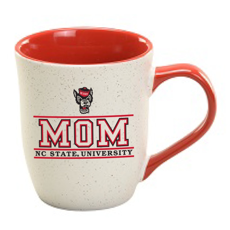 NC State Wolfpack 16oz Granite Speckled Wolfhead Mom Mug