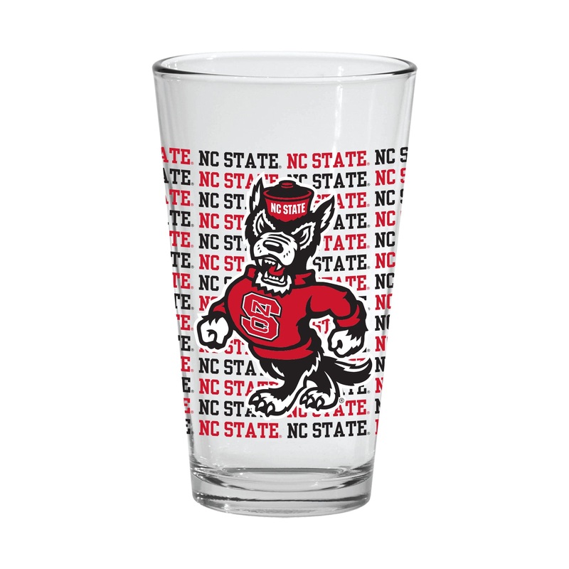 NC State Wolfpack 16oz Strutting Wolf Wrapped Pint Glass