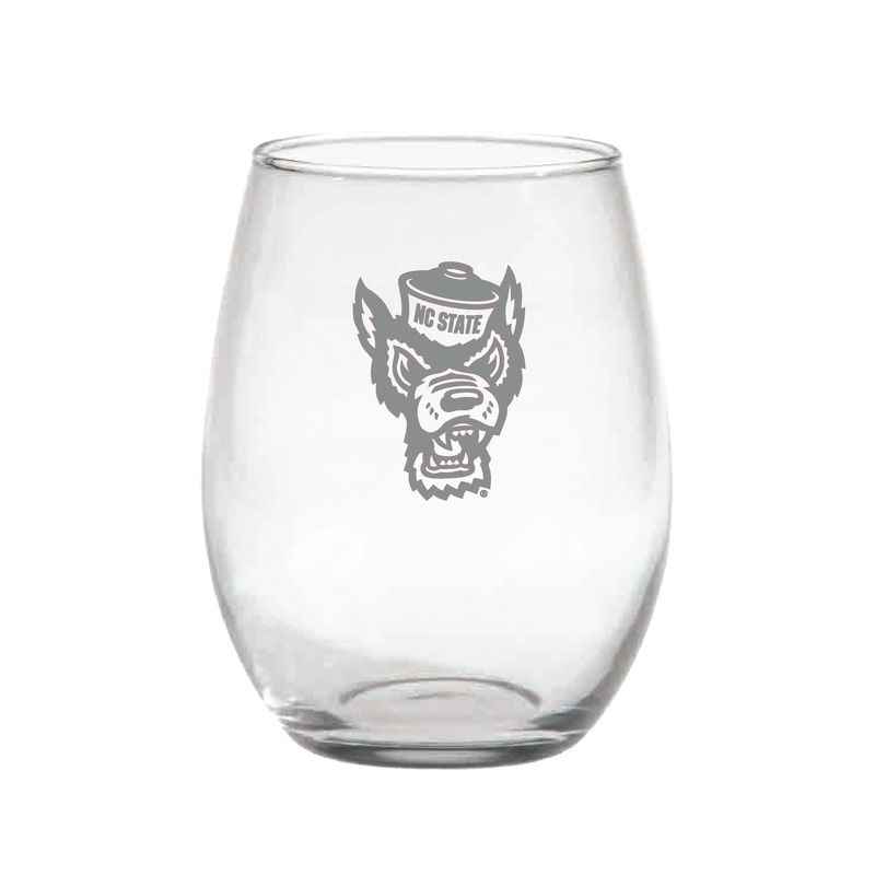 NC State Wolfpack 21oz Digital 360 Wolfhead Wine Glass