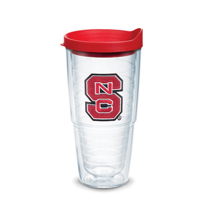 NC State Wolfpack 24oz Block S Tervis Tumbler w/Red Lid
