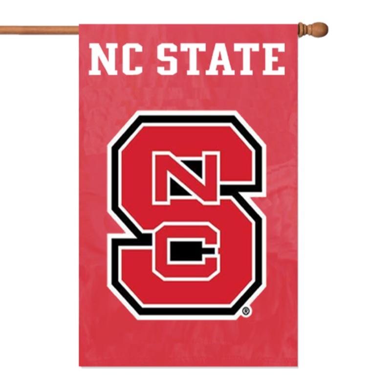 NC State Wolfpack 44 X 28 Red Block S Applique Banner Flag