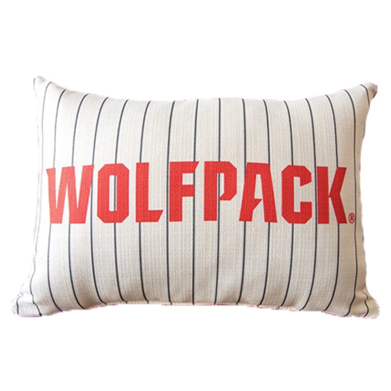 NC State Wolfpack Baseball Pinstripe Pillow