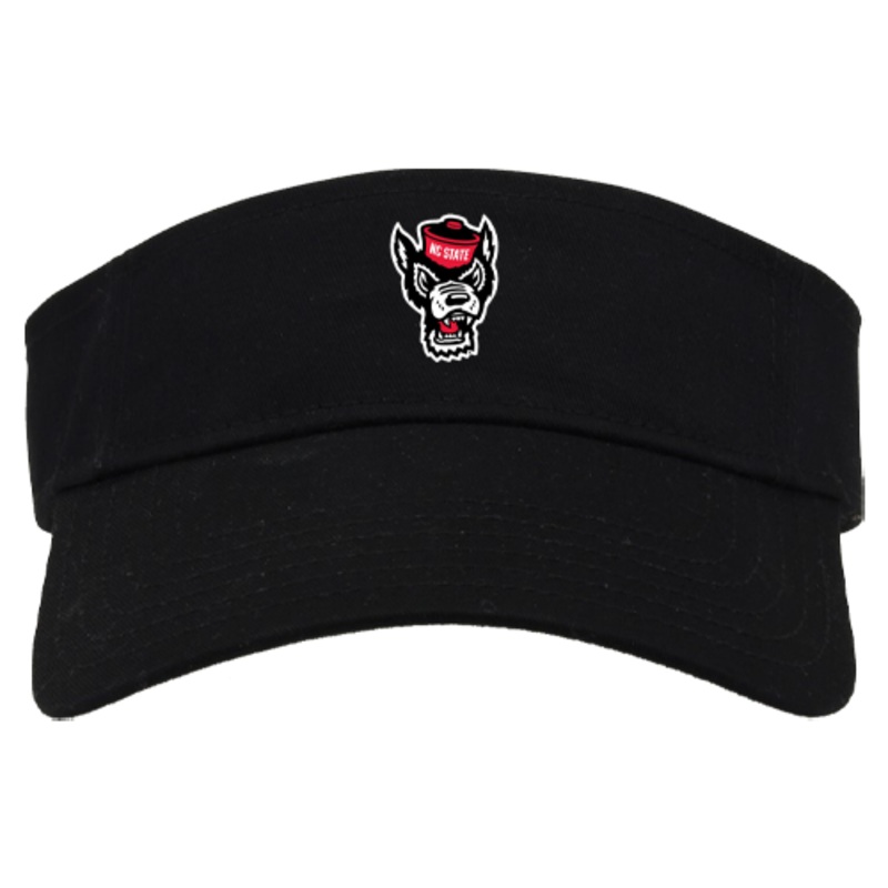 NC State Wolfpack Black Wolfhead Visor