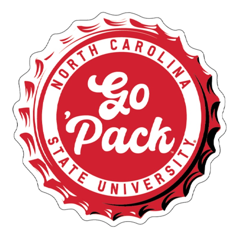 NC State Wolfpack Bottle Cap Rugged Sticker