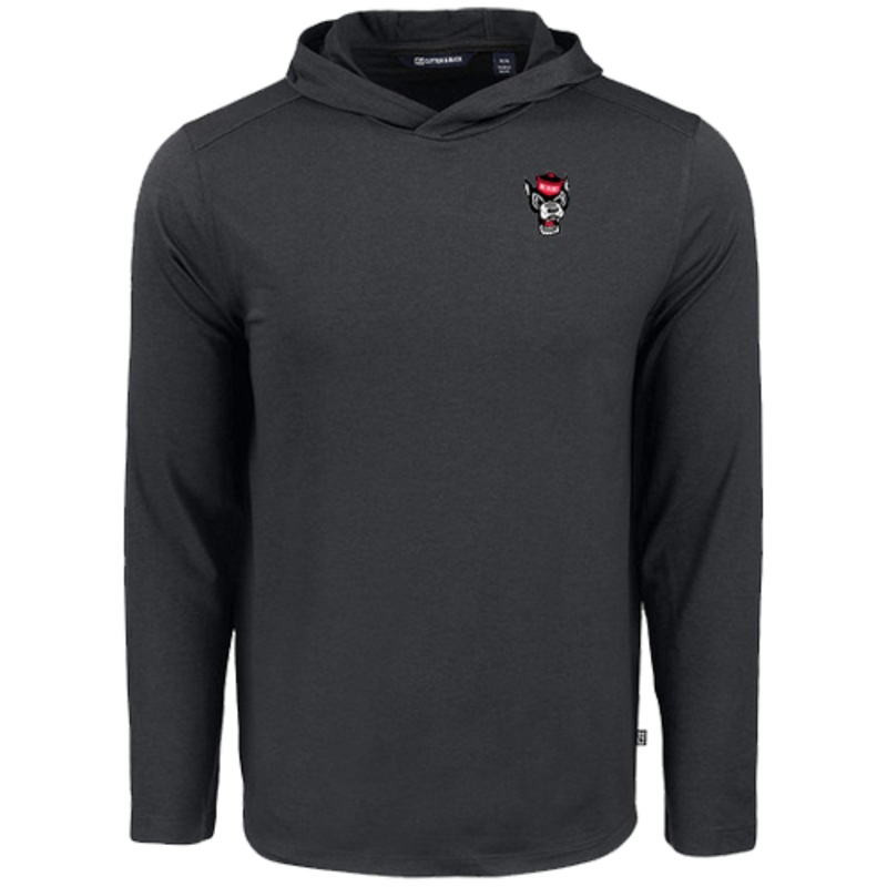 NC State Wolfpack Cutter & Buck Black Comfort Eco Hooded Shirt