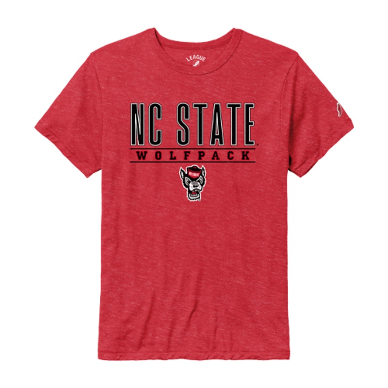 NC State Wolfpack Heather Red Outlined T-Shirt