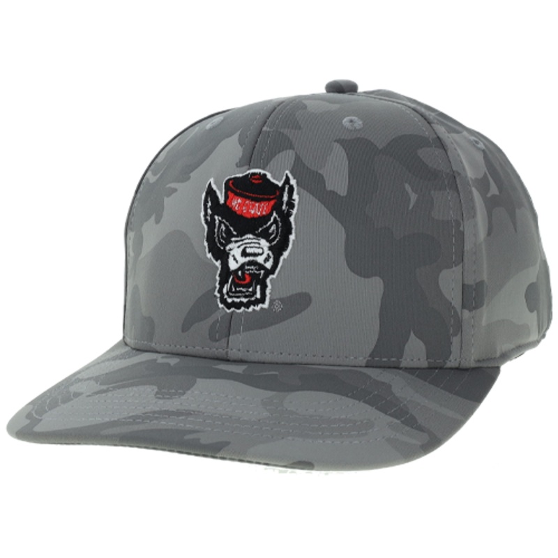 NC State Wolfpack Legacy Storm Camo Wolfhead Adjustable Hat