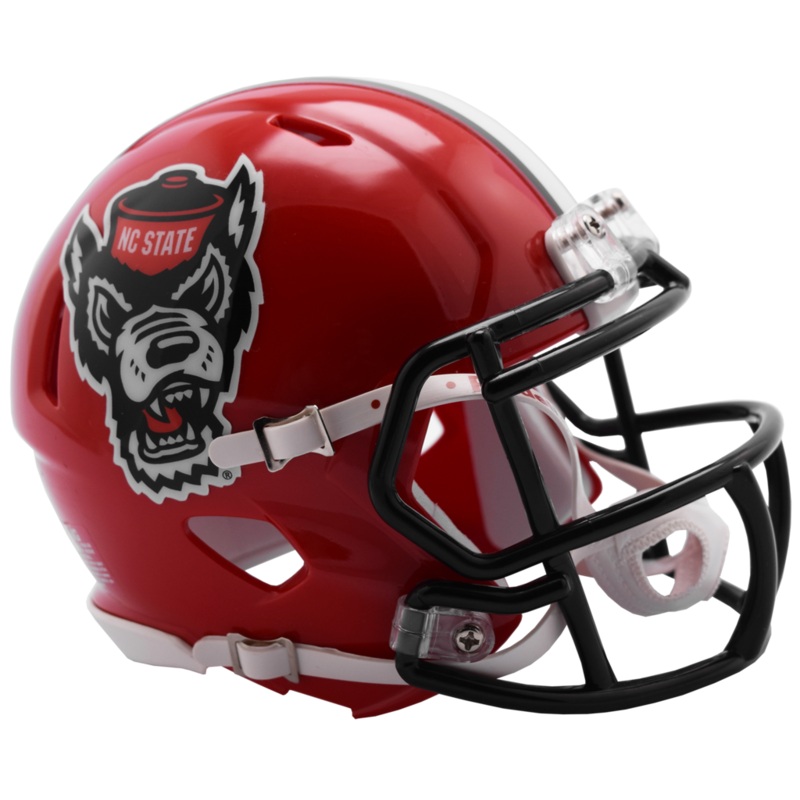 NC State Wolfpack Riddell Red Wolfhead Replica Speed Football Helmet