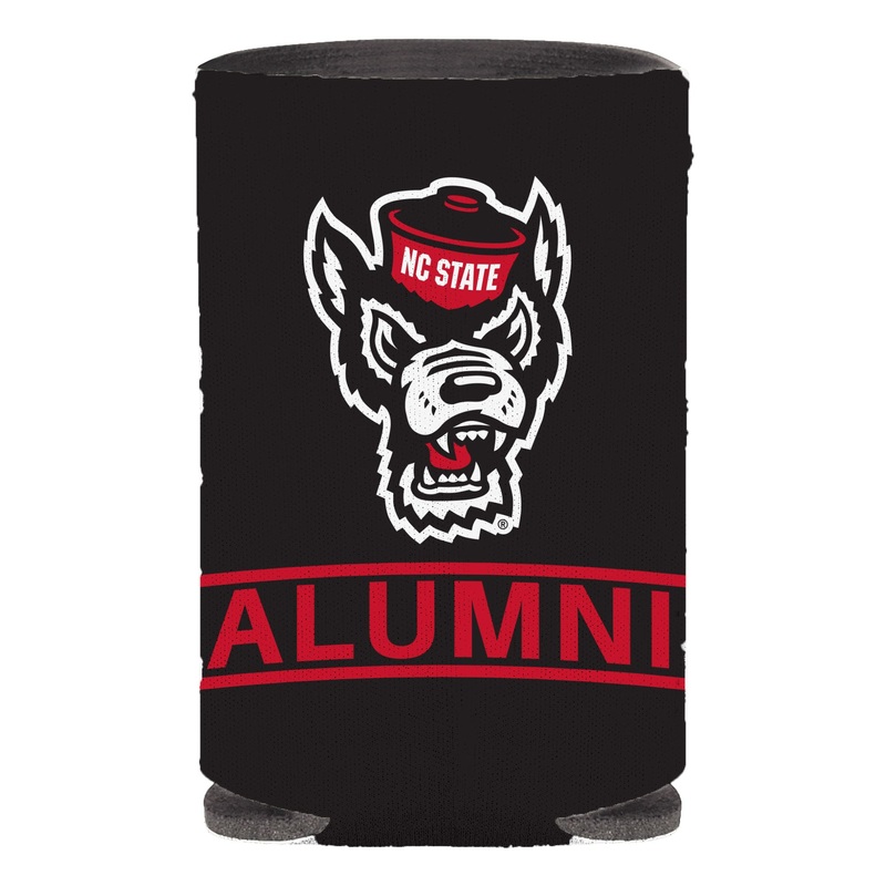 NC State Wolfpack Wolfhead Alumni Black Can Koozie