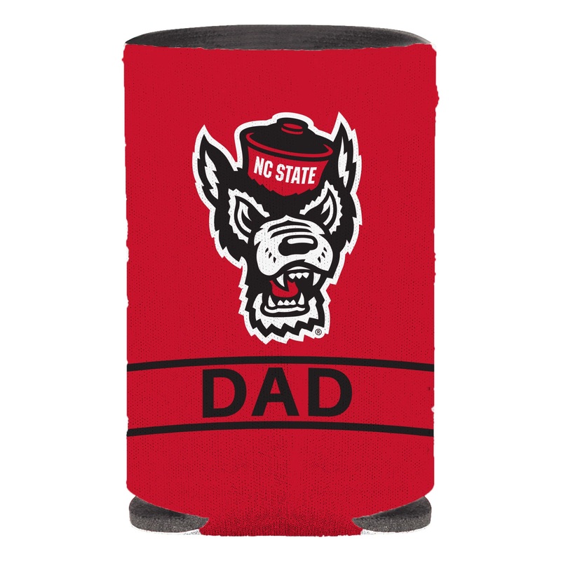 NC State Wolfpack Wolfhead Dad Red Can Koozie