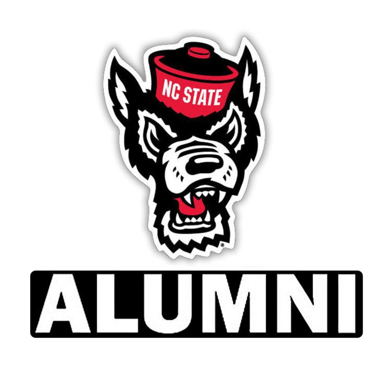 NC State Wolfpack Wolfhead Over Alumni Decal 2.5