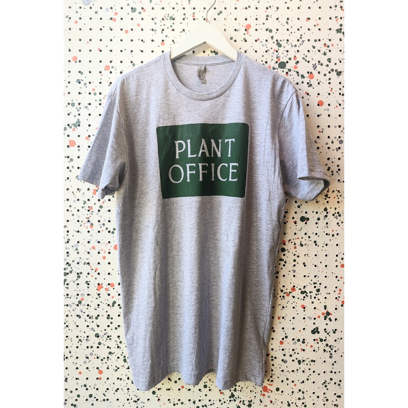 Gray Plant Office Crewneck T-Shirt